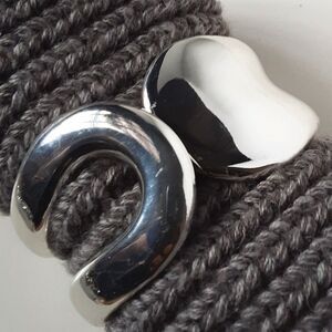 Women's Silver Tone Metal Chunky Bracelet